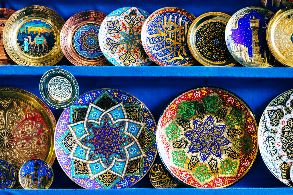 Decorative Plates, Bukhara, Uzbekistan jigsaw puzzle in Handmade puzzles on TheJigsawPuzzles.com