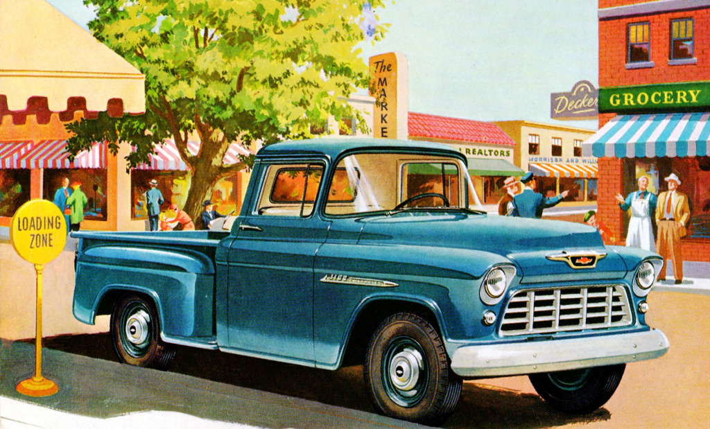 1955 Chevrolet Model 3104 Pickup jigsaw puzzle in Cars & Bikes puzzles on TheJigsawPuzzles.com