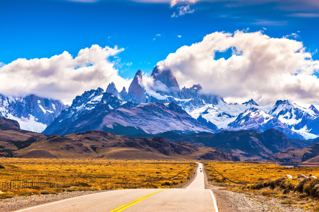 Road to Fitzroy Mountains, Patagonia jigsaw puzzle in Great Sightings puzzles on TheJigsawPuzzles.com