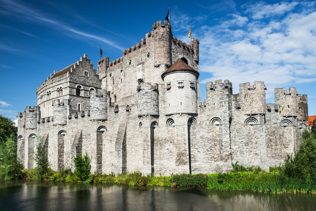 Gravensteen Castle in Ghent, Belgium jigsaw puzzle in Castles puzzles on TheJigsawPuzzles.com