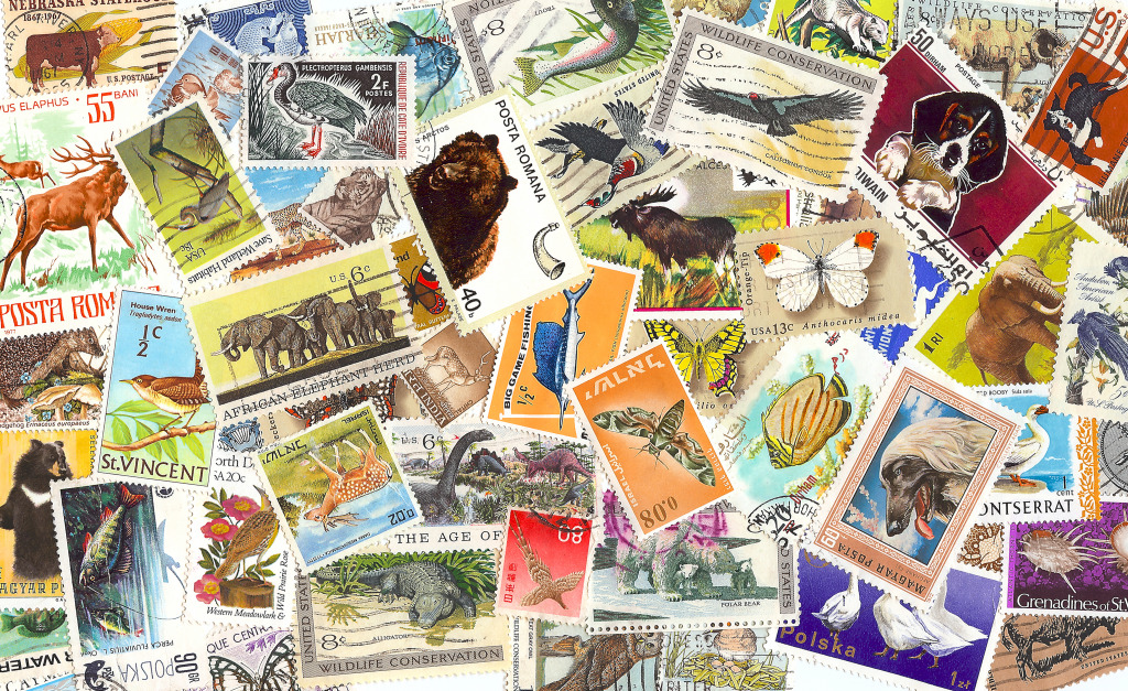 Vintage Animal Stamp Collection jigsaw puzzle in Puzzle of the Day puzzles on TheJigsawPuzzles.com