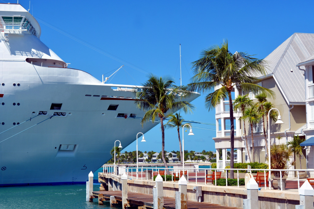 Cruise Ship Docked in Key West jigsaw puzzle in Puzzle of the Day puzzles on TheJigsawPuzzles.com