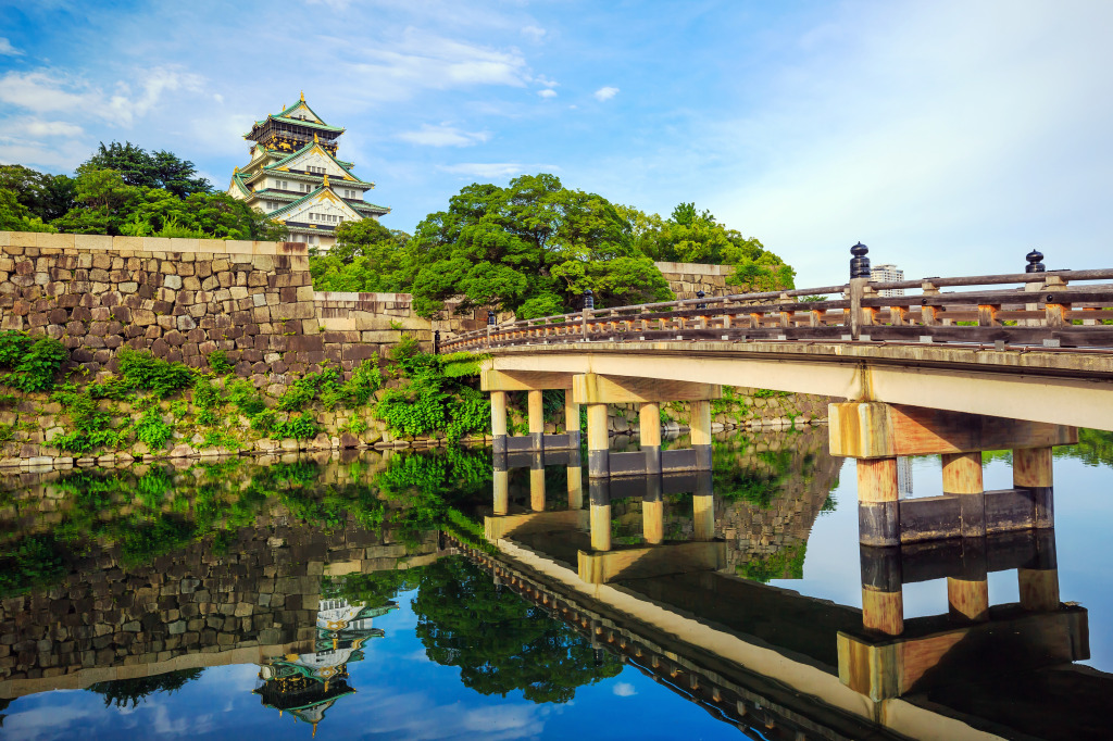 Osaka Castle Bridge, Japan jigsaw puzzle in Bridges puzzles on TheJigsawPuzzles.com