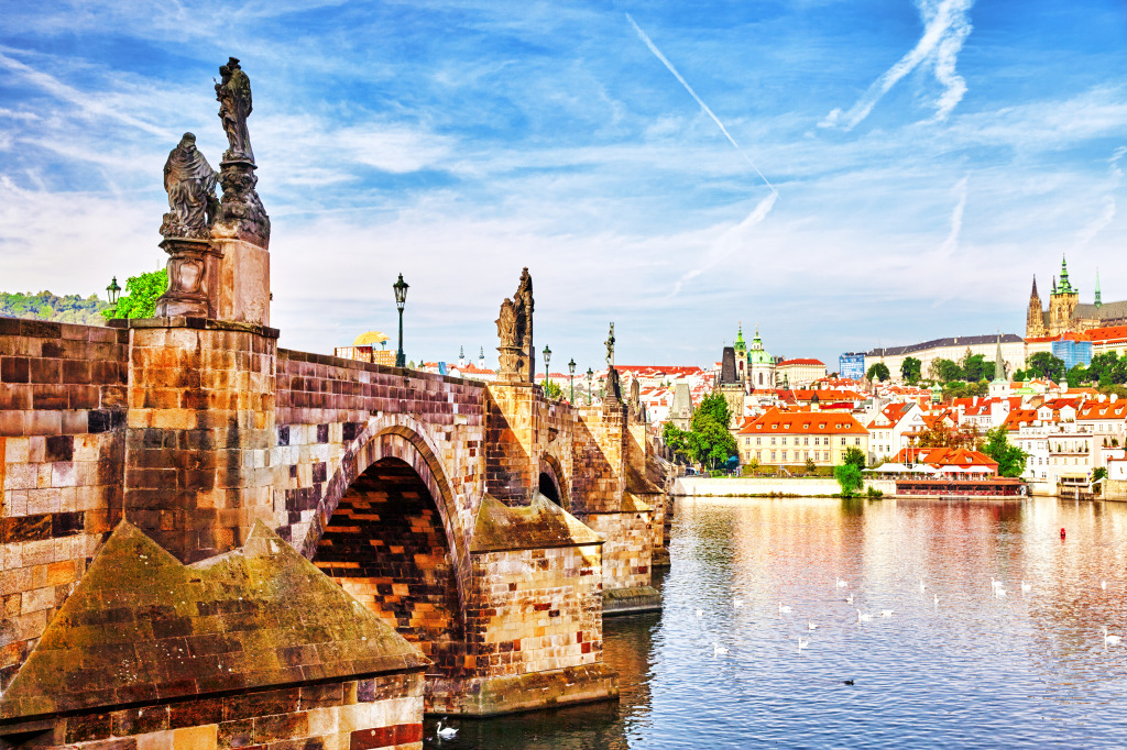 Charles Bridge, Prague, Czech Republic jigsaw puzzle in Bridges puzzles on TheJigsawPuzzles.com