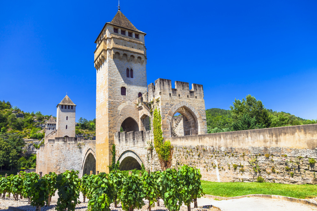 Valentre Bridge in Cahors, France jigsaw puzzle in Bridges puzzles on TheJigsawPuzzles.com