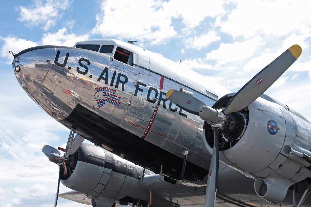 C-47 Skytrain US Air Force Passenger Plane jigsaw puzzle in Aviation puzzles on TheJigsawPuzzles.com