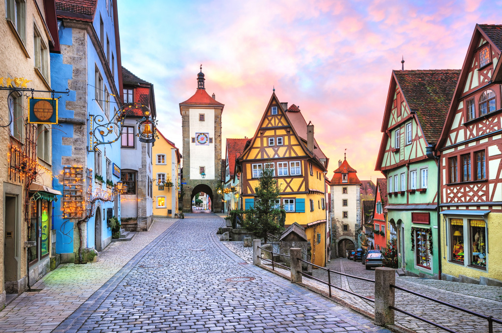 Rothenburg ob der Tauber, Germany jigsaw puzzle in Street View puzzles on TheJigsawPuzzles.com