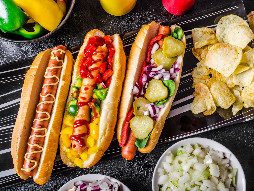 All Beef Dogs jigsaw puzzle in Food & Bakery puzzles on TheJigsawPuzzles.com