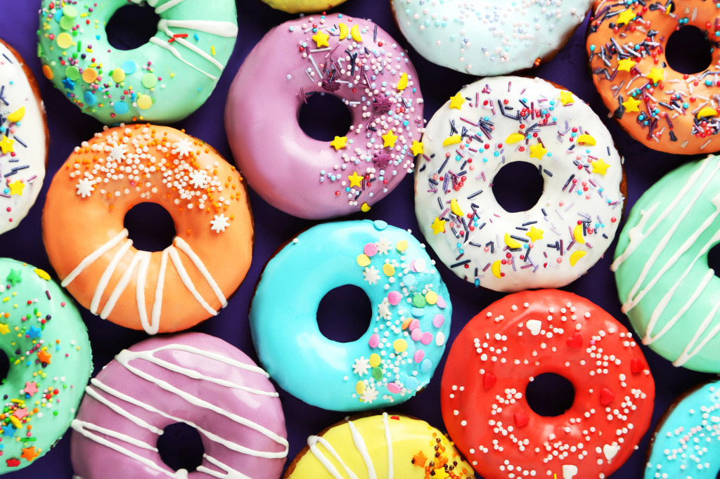 Tasty Donuts jigsaw puzzle in Macro puzzles on TheJigsawPuzzles.com