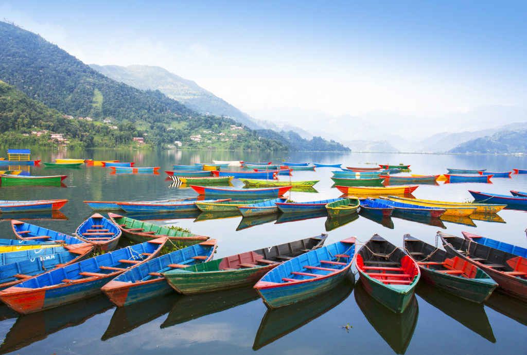 Phewa Lake, Nepal jigsaw puzzle in Great Sightings puzzles on TheJigsawPuzzles.com