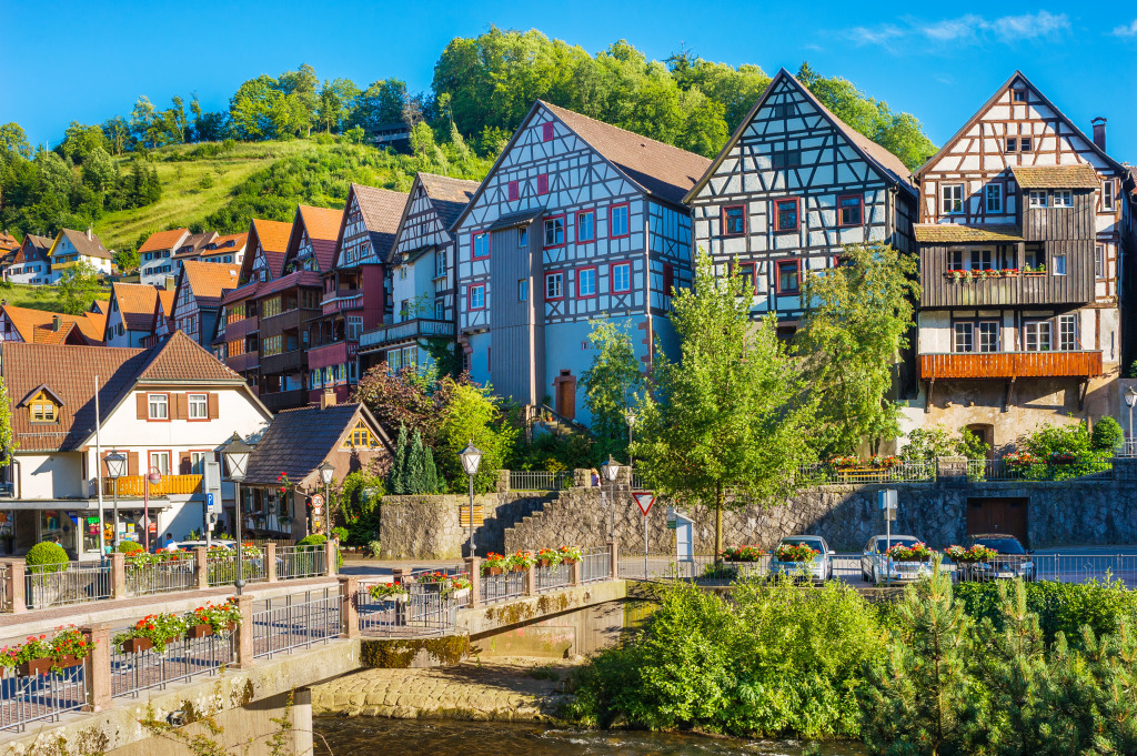 Schiltach, Germany jigsaw puzzle in Bridges puzzles on TheJigsawPuzzles.com