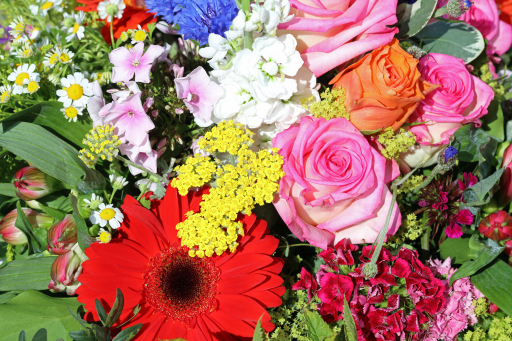 Bouquet of Summer Flowers jigsaw puzzle in Flowers puzzles on TheJigsawPuzzles.com