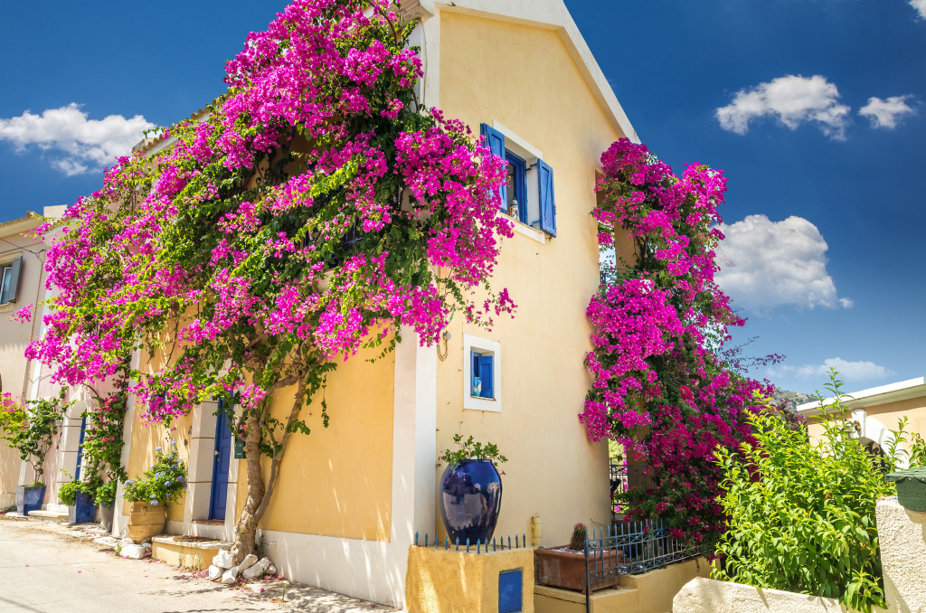 Traditional Greek House, Kefalonia Island jigsaw puzzle in Flowers puzzles on TheJigsawPuzzles.com