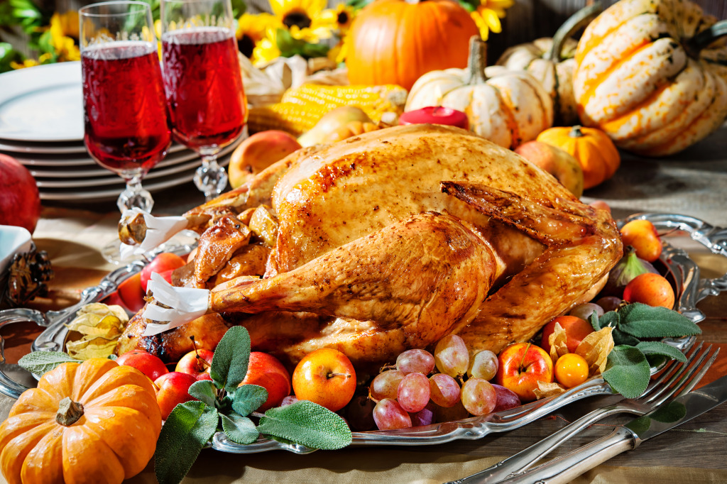 Thanksgiving Dinner jigsaw puzzle in Food & Bakery puzzles on TheJigsawPuzzles.com