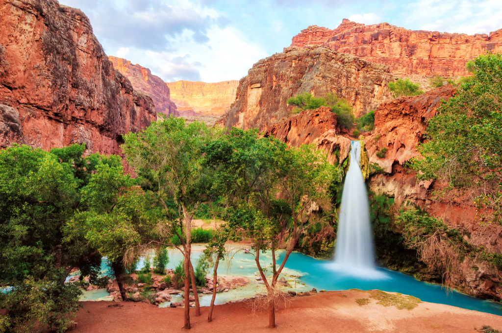 Havasu Falls in Arizona jigsaw puzzle in Waterfalls puzzles on TheJigsawPuzzles.com