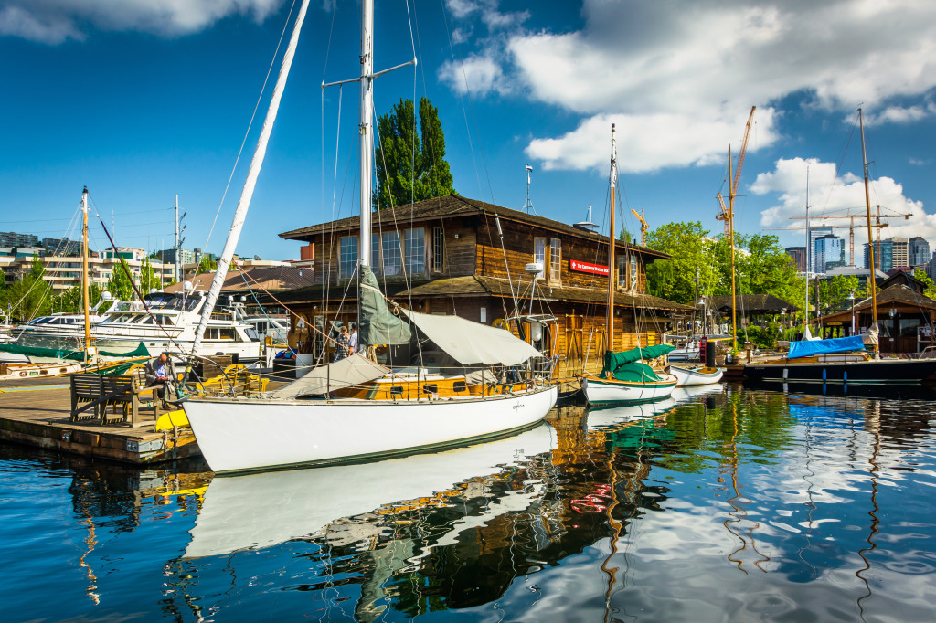 Lake Union, Seattle Washington jigsaw puzzle in Great Sightings puzzles on TheJigsawPuzzles.com