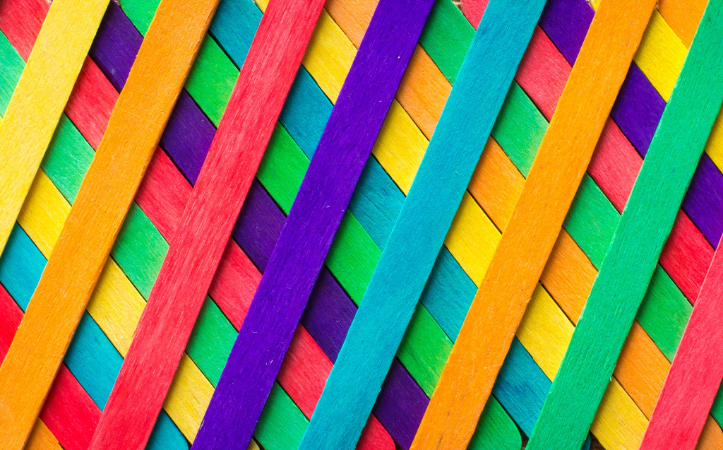 Colorful Wooden Planks jigsaw puzzle in Macro puzzles on TheJigsawPuzzles.com