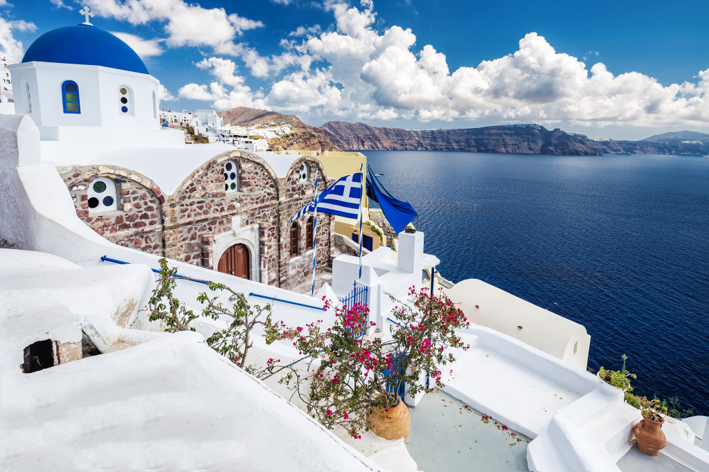 Santorini Island, Greece jigsaw puzzle in Great Sightings puzzles on TheJigsawPuzzles.com