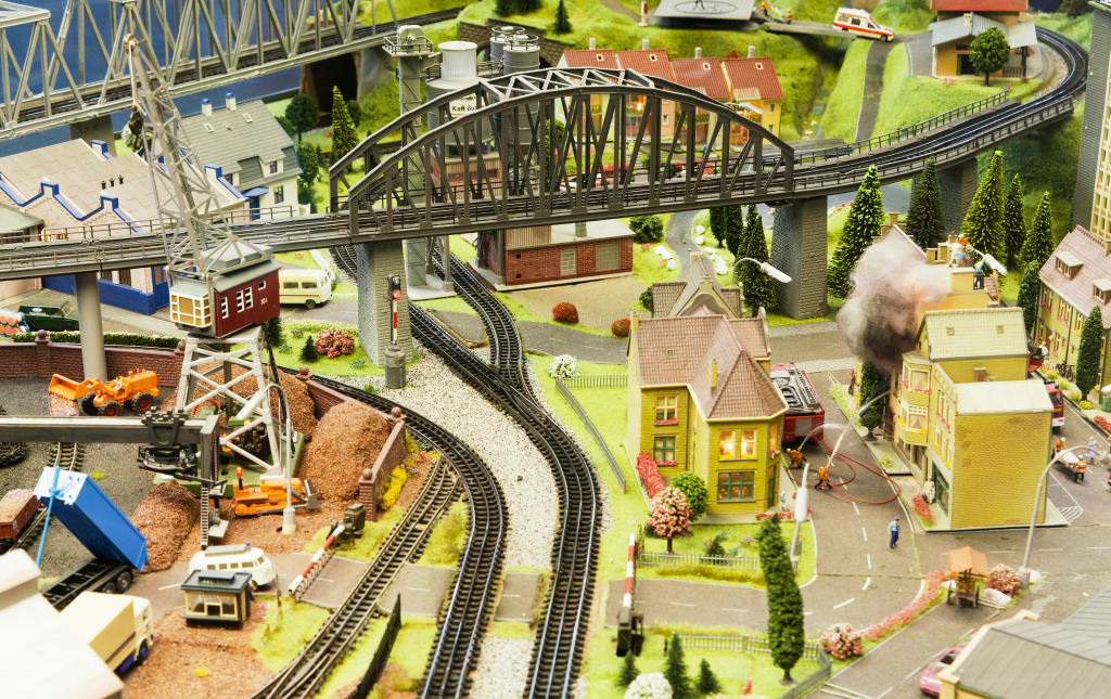 Miniature Scene at the Frankfurt Train Station jigsaw puzzle in Puzzle of the Day puzzles on TheJigsawPuzzles.com