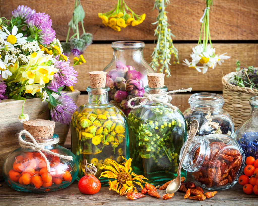 Healing Herbs and Tinctures jigsaw puzzle in Puzzle of the Day puzzles on TheJigsawPuzzles.com