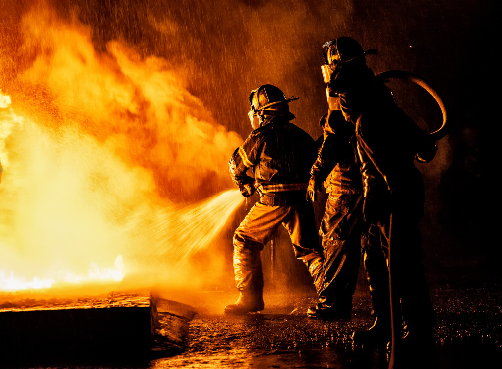 Firefighting Training Exercise jigsaw puzzle in People puzzles on TheJigsawPuzzles.com