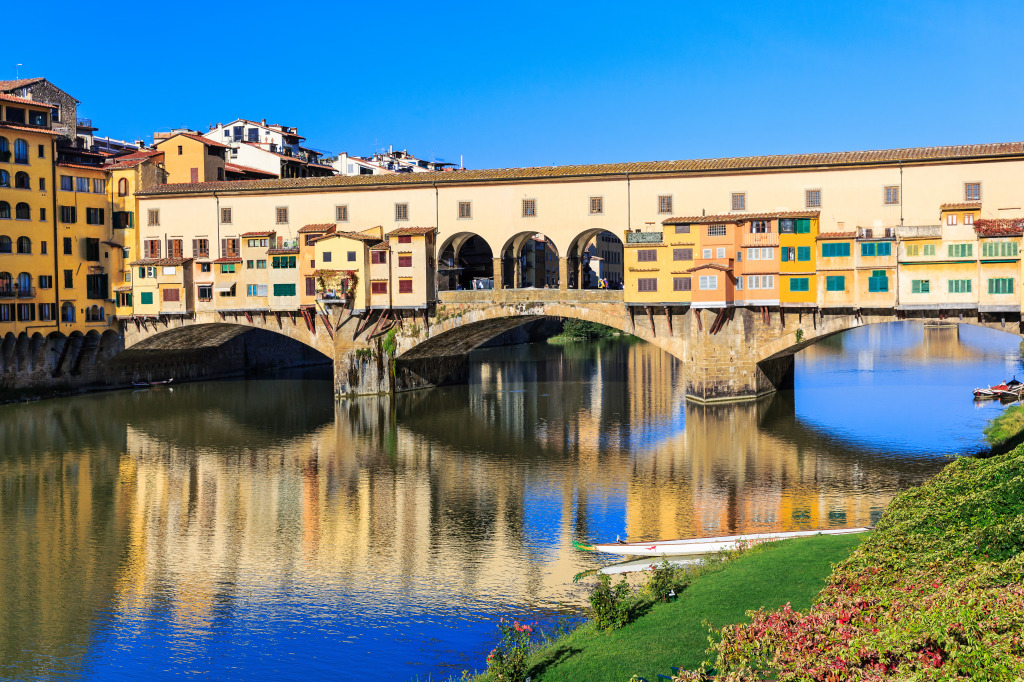 Ponte Vecchio Bridge, Florence, Italy jigsaw puzzle in Bridges puzzles on TheJigsawPuzzles.com