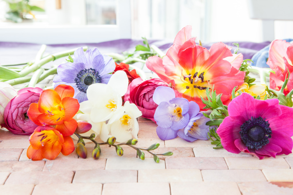 Colorful Spring Flowers jigsaw puzzle in Flowers puzzles on TheJigsawPuzzles.com