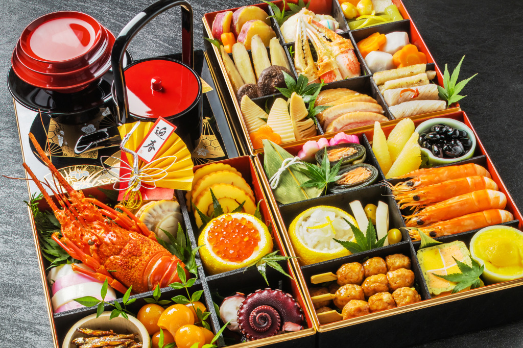 Japanese New Year Dishes jigsaw puzzle in Food & Bakery puzzles on TheJigsawPuzzles.com