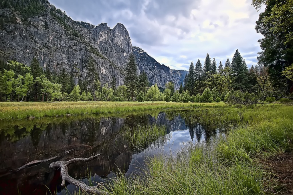 Cathedral Rock, Yosemite NP jigsaw puzzle in Great Sightings puzzles on TheJigsawPuzzles.com