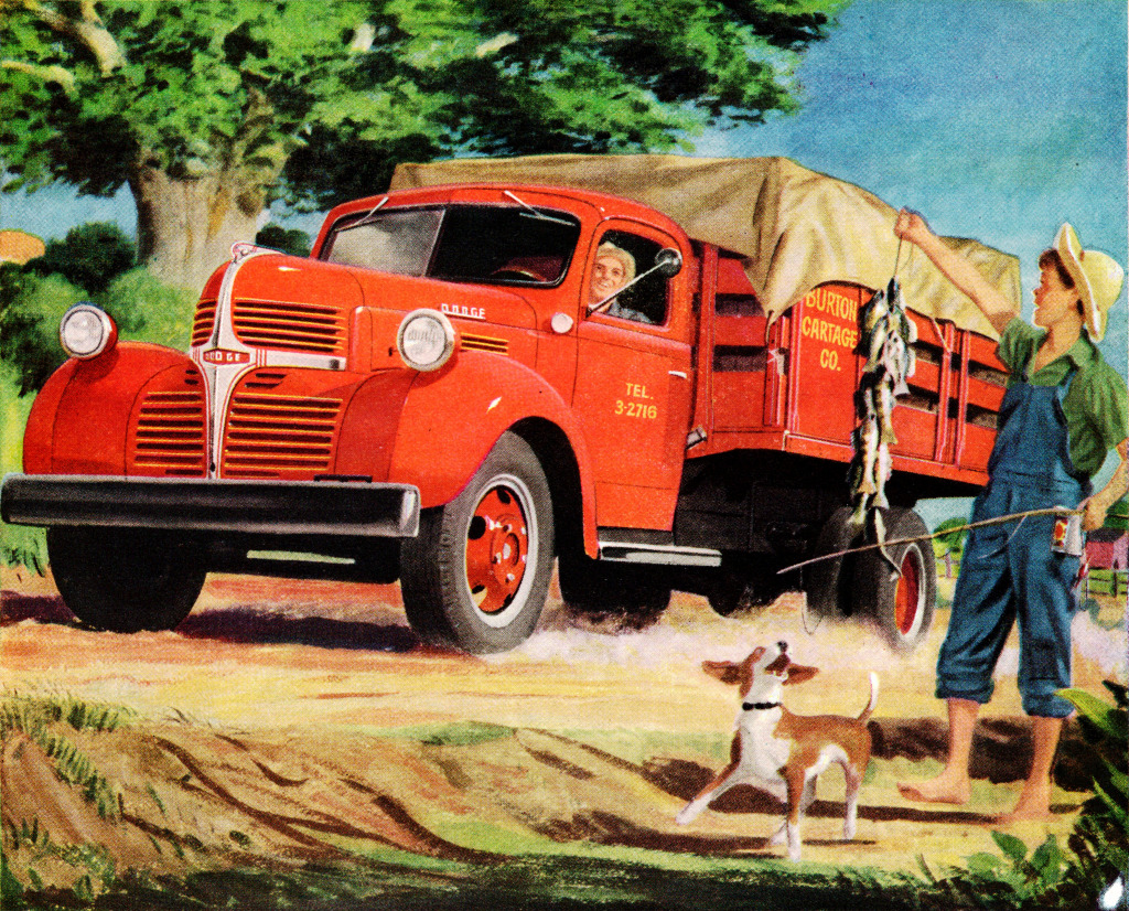 1947 Dodge Stake Truck jigsaw puzzle in Cars & Bikes puzzles on TheJigsawPuzzles.com