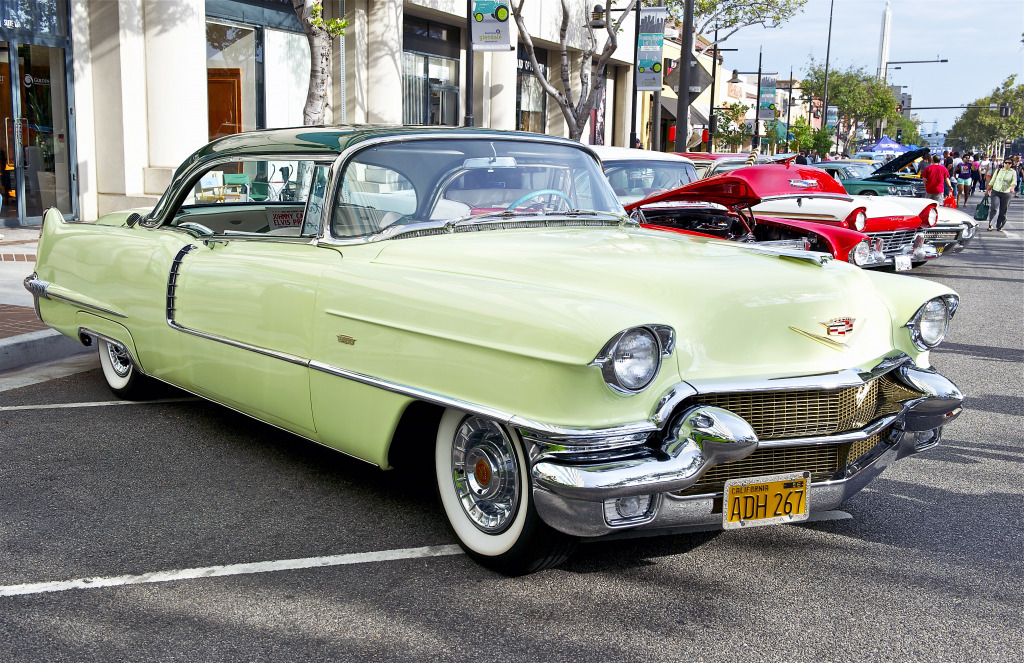 1956 Cadillac in Glendale CA jigsaw puzzle in Cars & Bikes puzzles on TheJigsawPuzzles.com