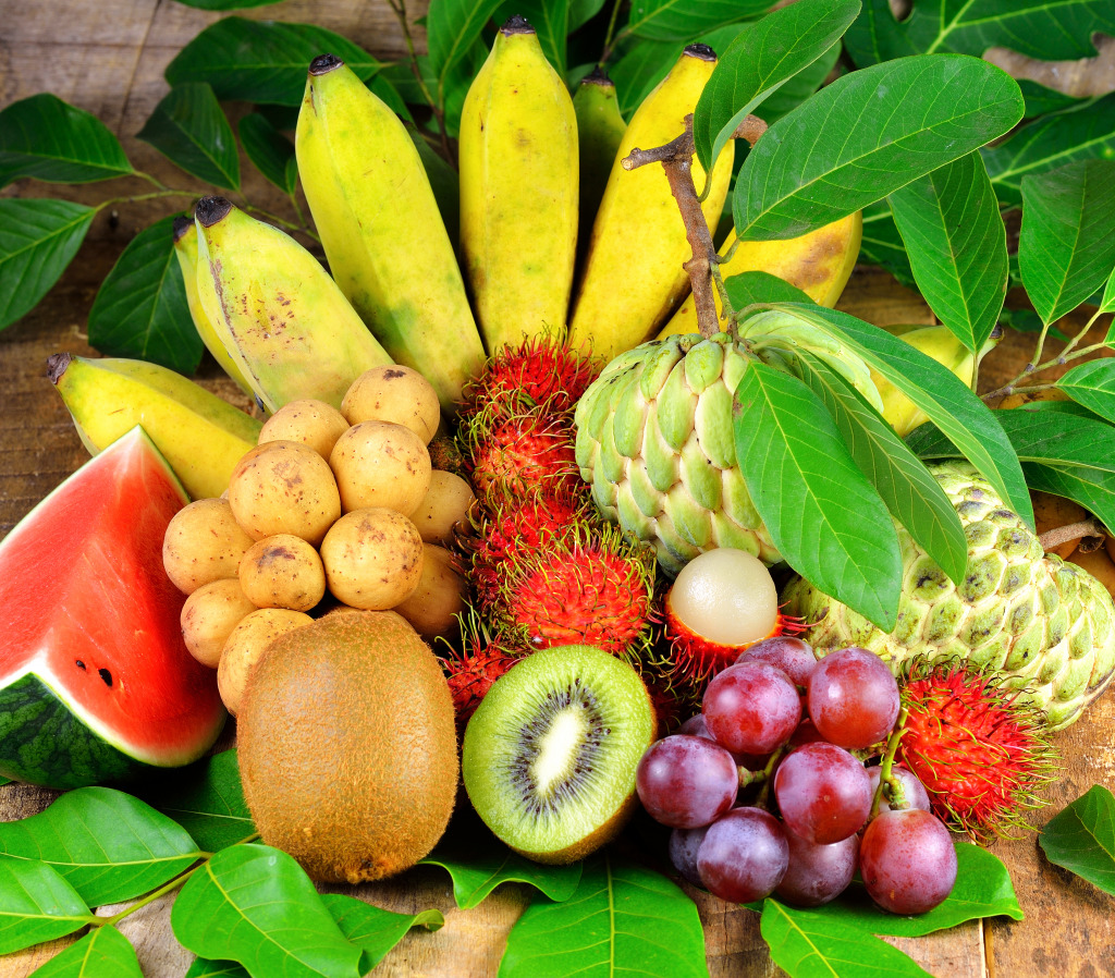 Tropical Fruits jigsaw puzzle in Fruits & Veggies puzzles on TheJigsawPuzzles.com