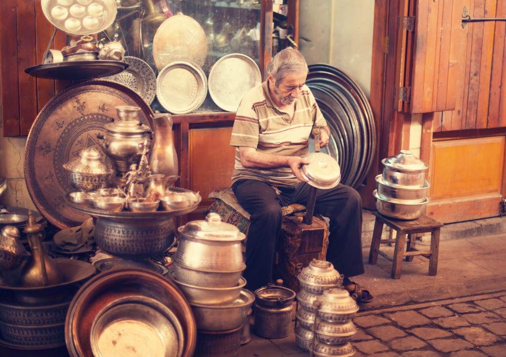 Senior Tinsmith, Gaziantep, Turkey jigsaw puzzle in People puzzles on TheJigsawPuzzles.com