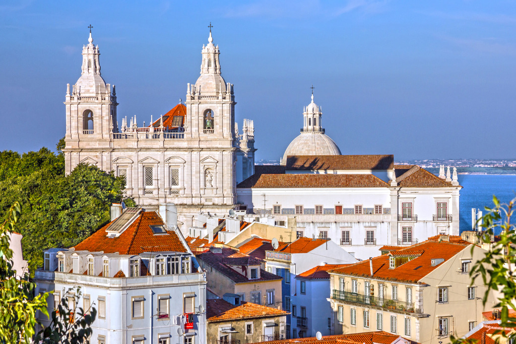 Saint Vicente de Fora Monastery, Lisbon jigsaw puzzle in Puzzle of the Day puzzles on TheJigsawPuzzles.com