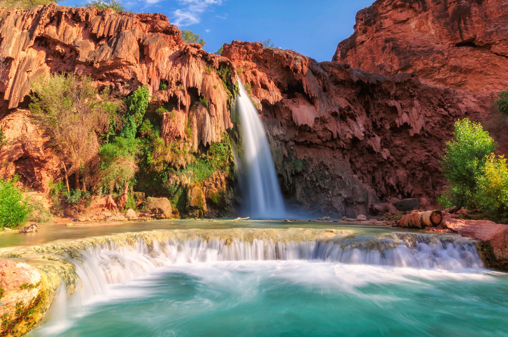 Havasu Falls, Grand Canyon jigsaw puzzle in Waterfalls puzzles on TheJigsawPuzzles.com