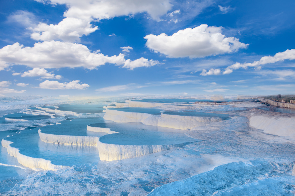 Pamukkale, Southwestern Turkey jigsaw puzzle in Waterfalls puzzles on TheJigsawPuzzles.com