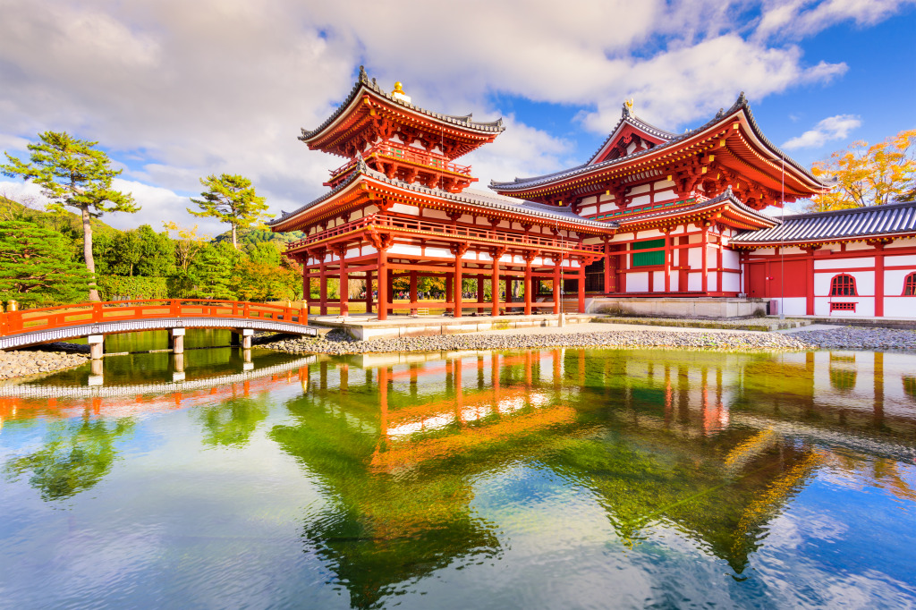 Phoenix Hall, Uji, Kyoto, Japan jigsaw puzzle in Bridges puzzles on TheJigsawPuzzles.com