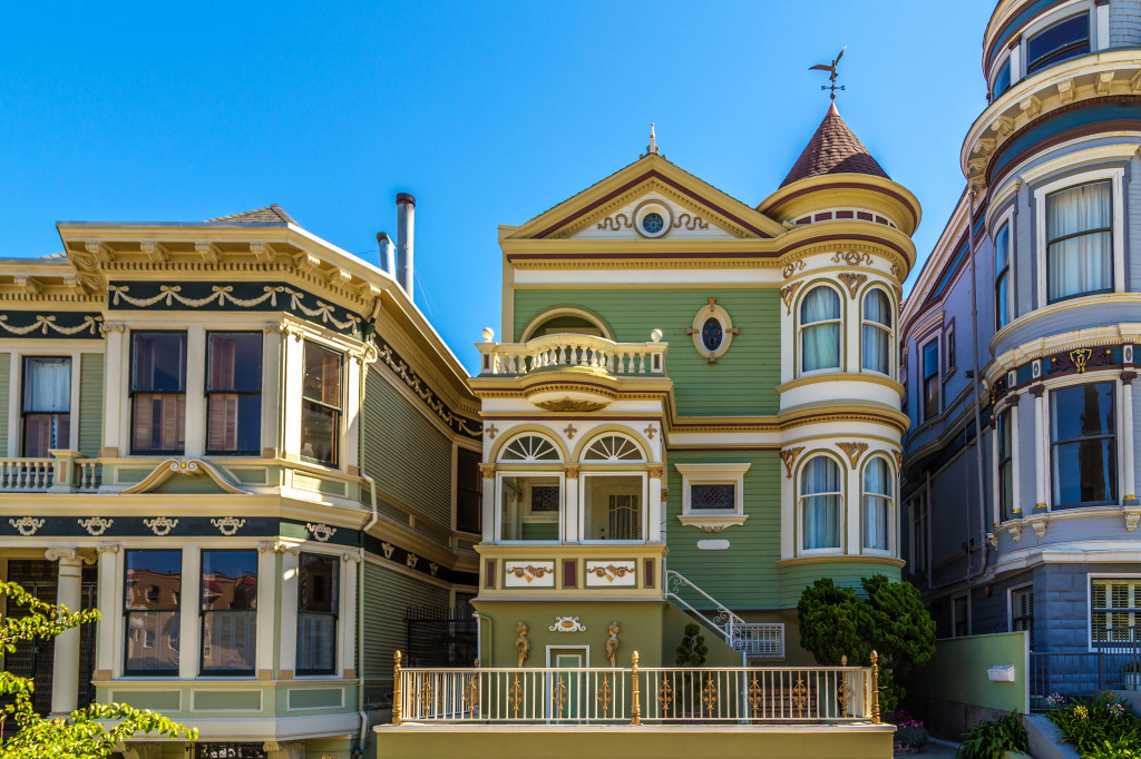 Victorian Houses In San Francisco jigsaw puzzle in Street View puzzles on TheJigsawPuzzles.com