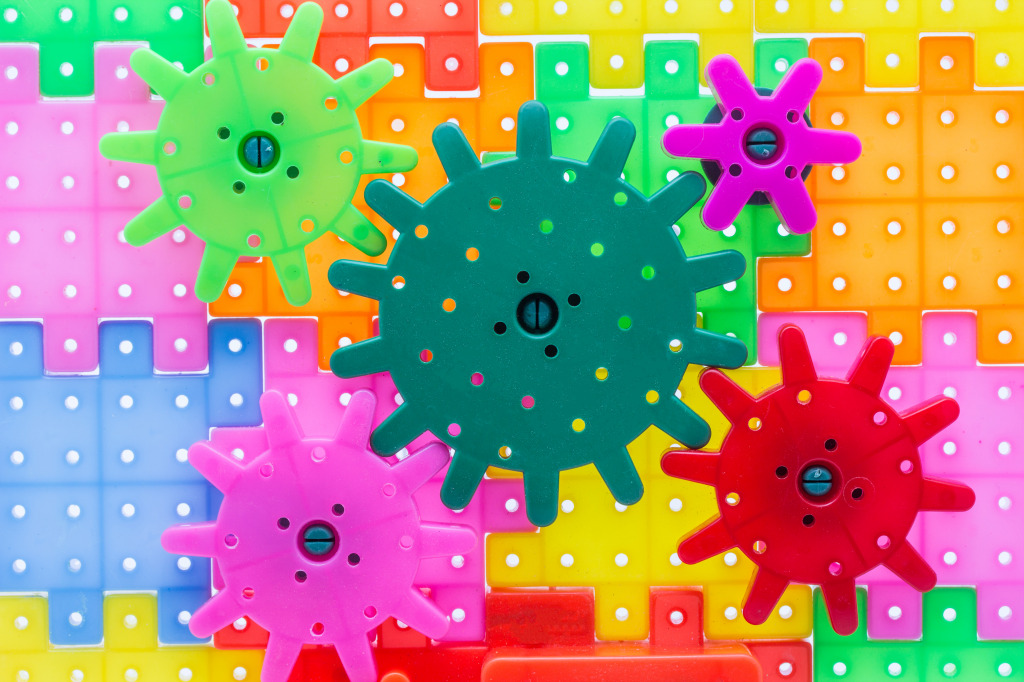 Plastic Gears jigsaw puzzle in Macro puzzles on TheJigsawPuzzles.com