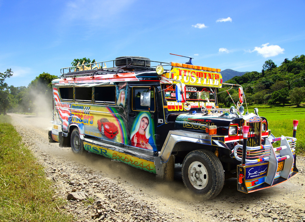 Jeepney in Tagbilaran, Philippines jigsaw puzzle in Cars & Bikes puzzles on TheJigsawPuzzles.com