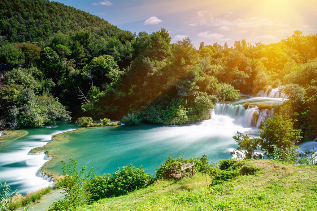 Krka National Park, Dalmatia, Croatia jigsaw puzzle in Waterfalls puzzles on TheJigsawPuzzles.com