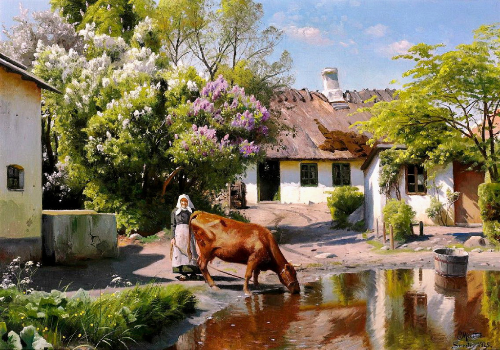 Spring Day in Særslev jigsaw puzzle in Piece of Art puzzles on TheJigsawPuzzles.com