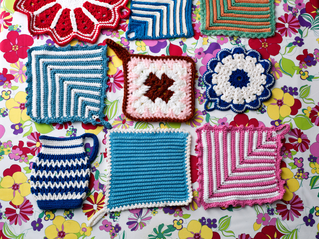 Crochet Pot Holders jigsaw puzzle in Handmade puzzles on TheJigsawPuzzles.com