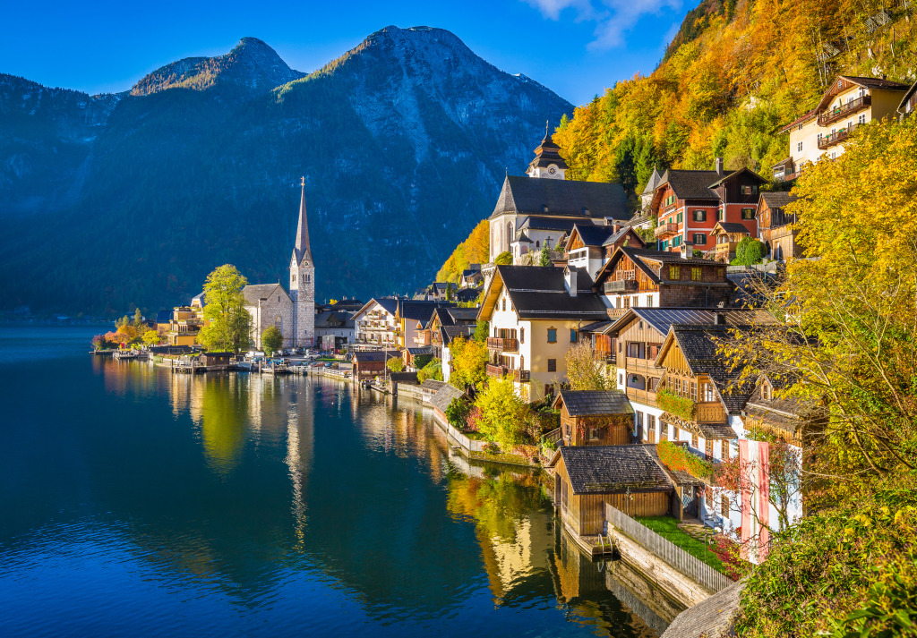 Hallstatt Mountain Village, Austria jigsaw puzzle in Great Sightings puzzles on TheJigsawPuzzles.com