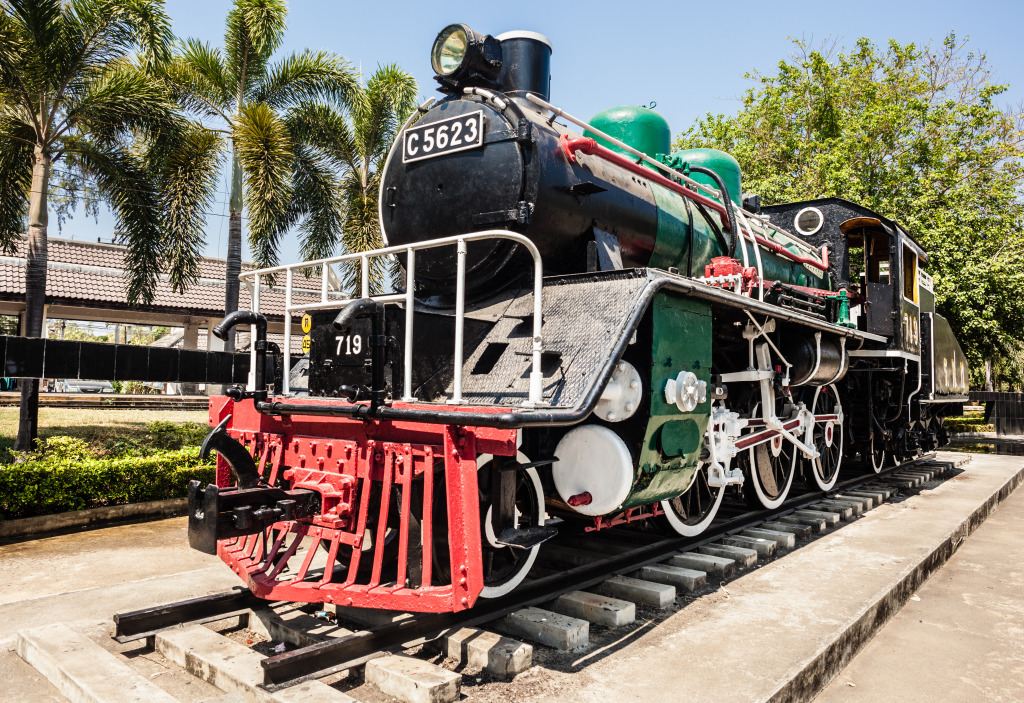 Steam Engine Locomotive in Thailand jigsaw puzzle in Puzzle of the Day puzzles on TheJigsawPuzzles.com