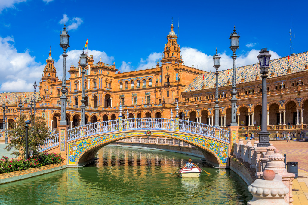 Plaza de España, Seville, Spain jigsaw puzzle in Great Sightings puzzles on TheJigsawPuzzles.com