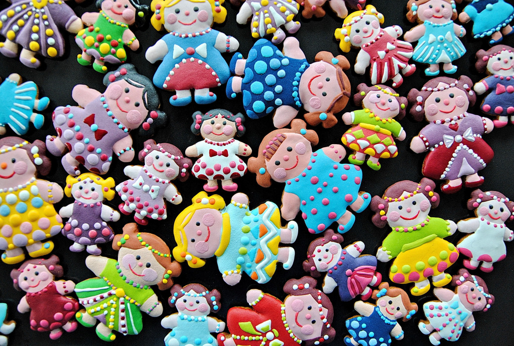 Cute Doll Cookies jigsaw puzzle in Macro puzzles on TheJigsawPuzzles.com