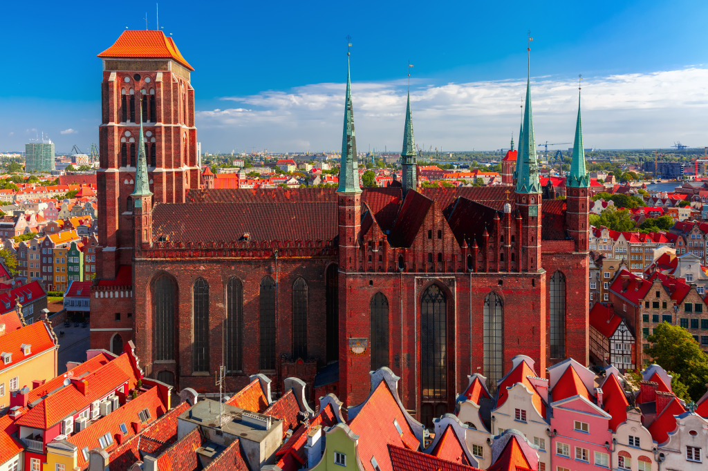 Saint Mary Church, Gdansk, Poland jigsaw puzzle in Street View puzzles on TheJigsawPuzzles.com