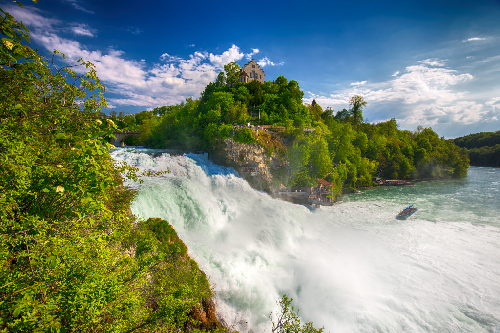 Rhine Falls, Switzerland jigsaw puzzle in Waterfalls puzzles on TheJigsawPuzzles.com