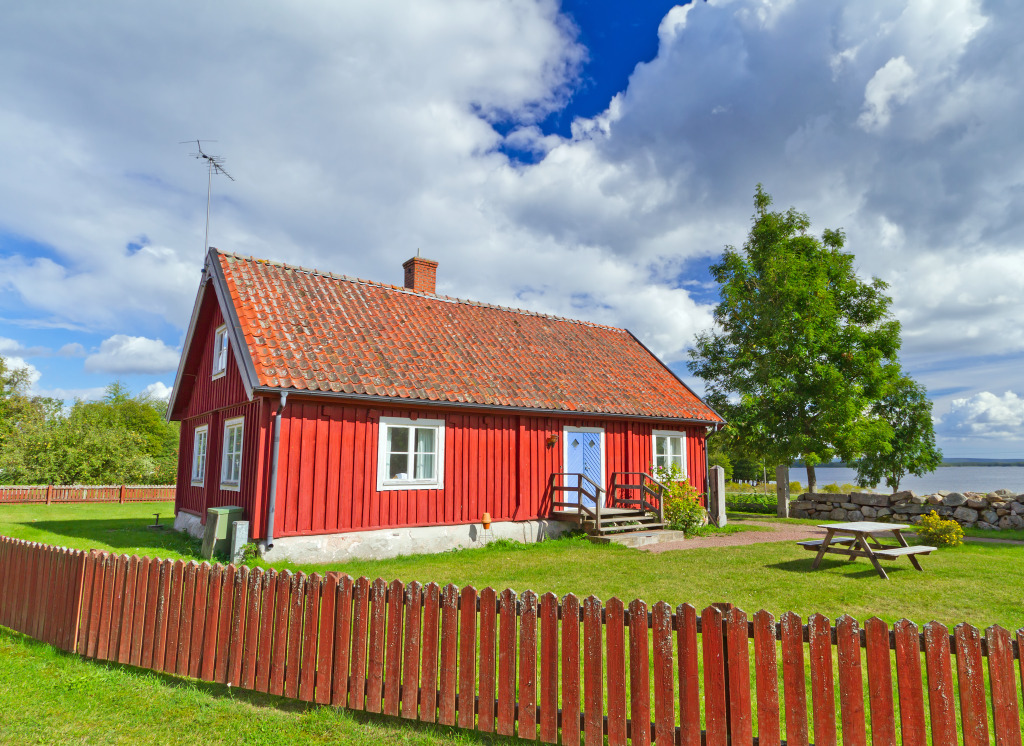 Traditional Swedish Cottage House jigsaw puzzle in Street View puzzles on TheJigsawPuzzles.com